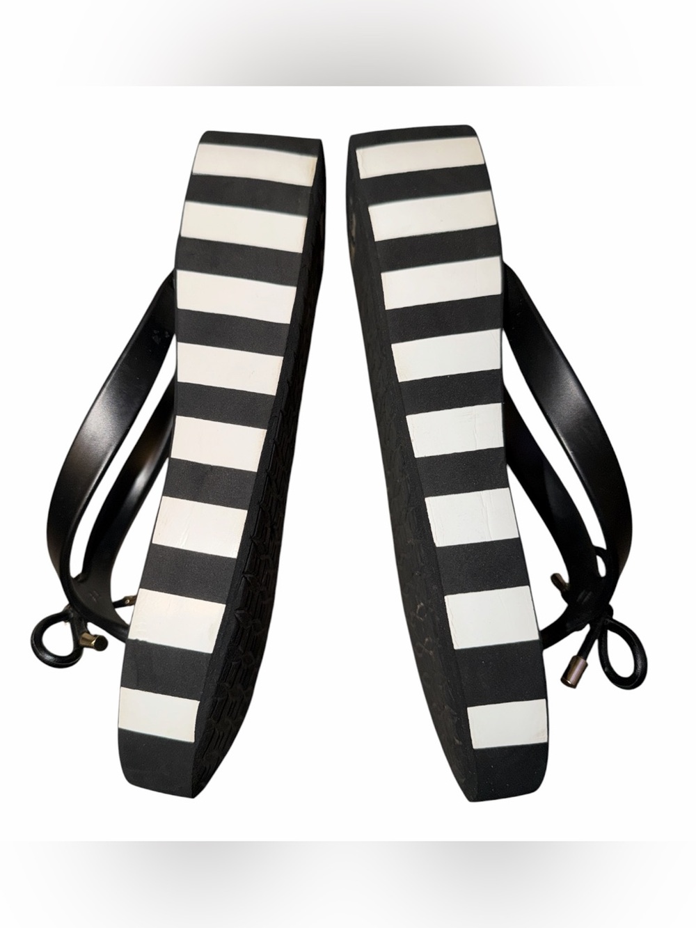 Kate Spade Wedge Thong Sandals Platform Women’s Size 7 Preppy Nautical Chic - Picture 6 of 9